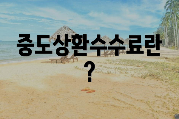 중도상환수수료란?