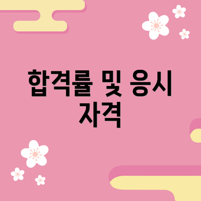 합격률 및 응시 자격