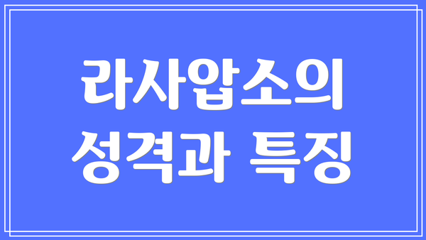 라사압소의 성격과 특징