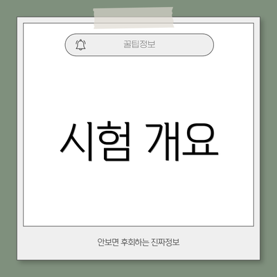 시험 개요