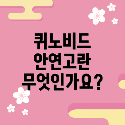 퀴노비드 안연고란 무엇인가요?