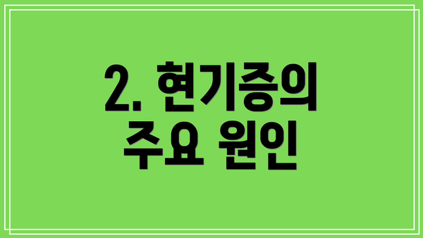 2. 현기증의 주요 원인