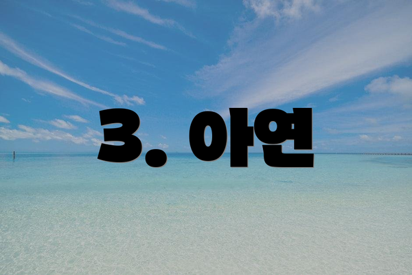 3. 아연
