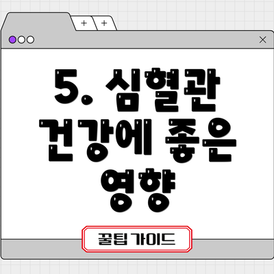 5. 심혈관 건강에 좋은 영향