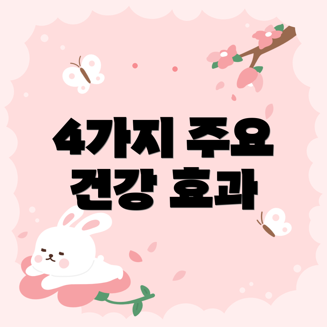 4가지 주요 건강 효과