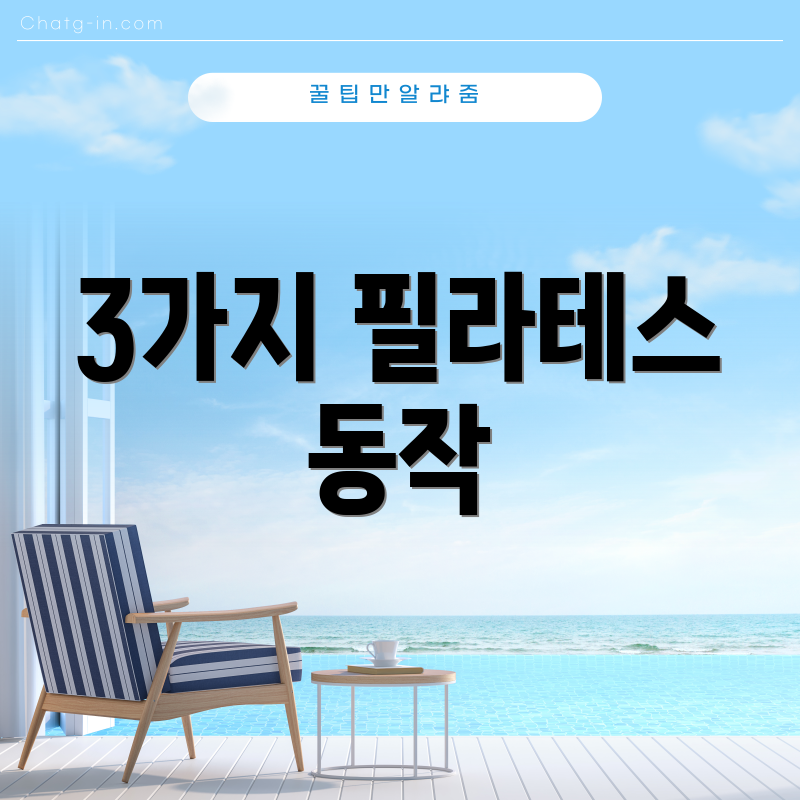 3가지 필라테스 동작