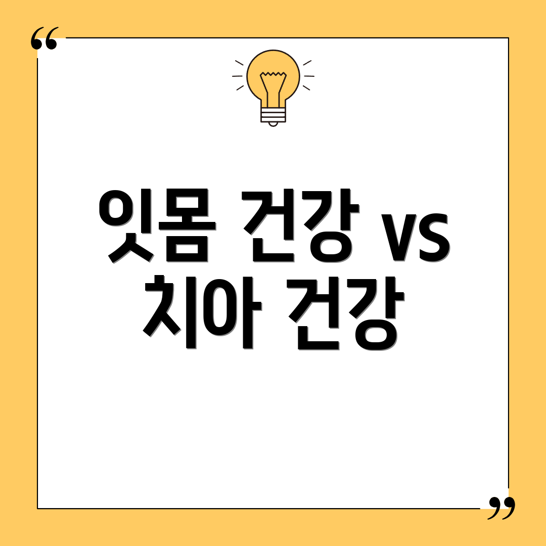잇몸 건강 vs 치아 건강