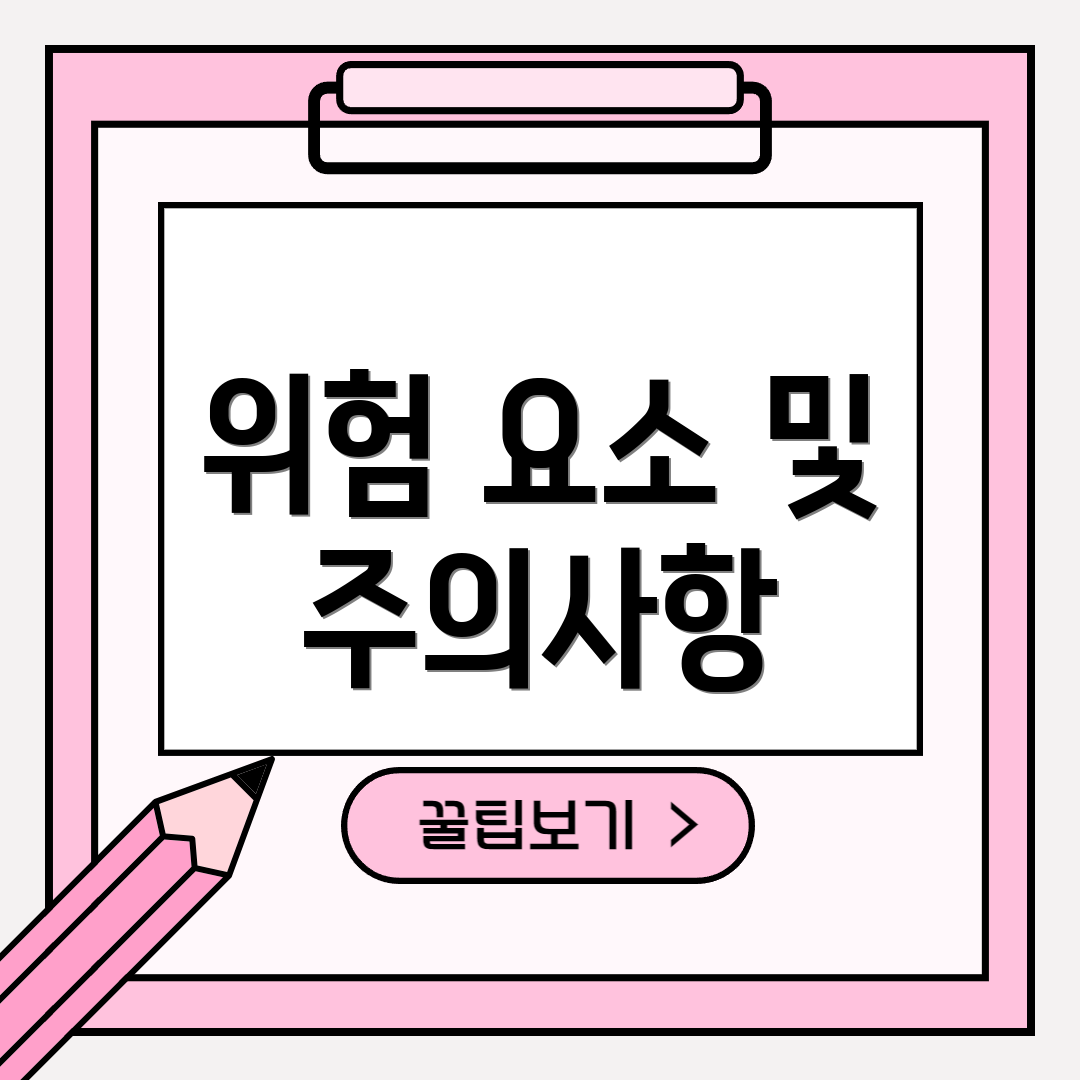 위험 요소 및 주의사항