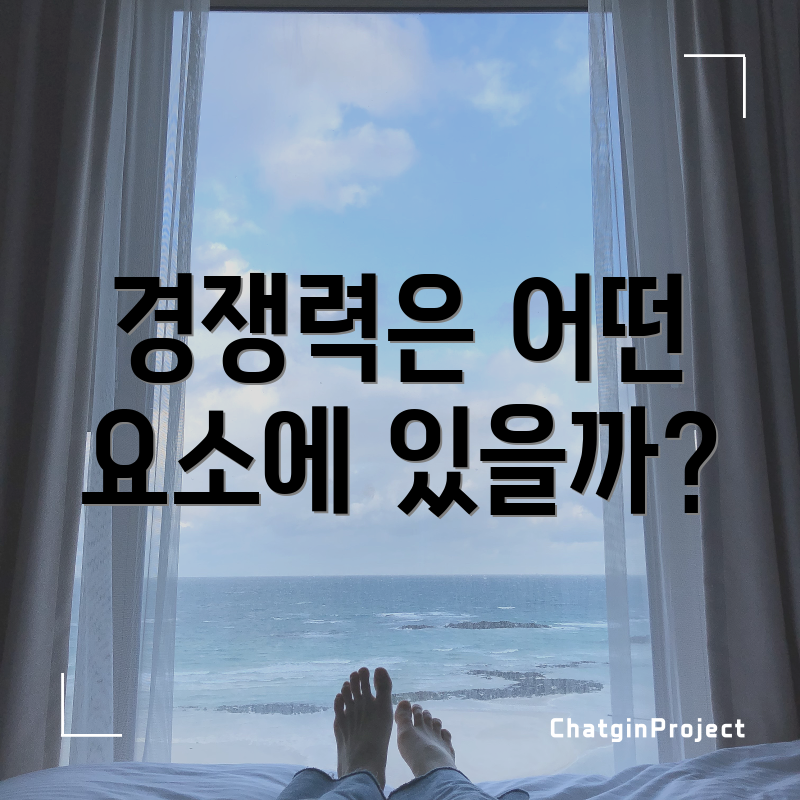 경쟁력은 어떤 요소에 있을까?