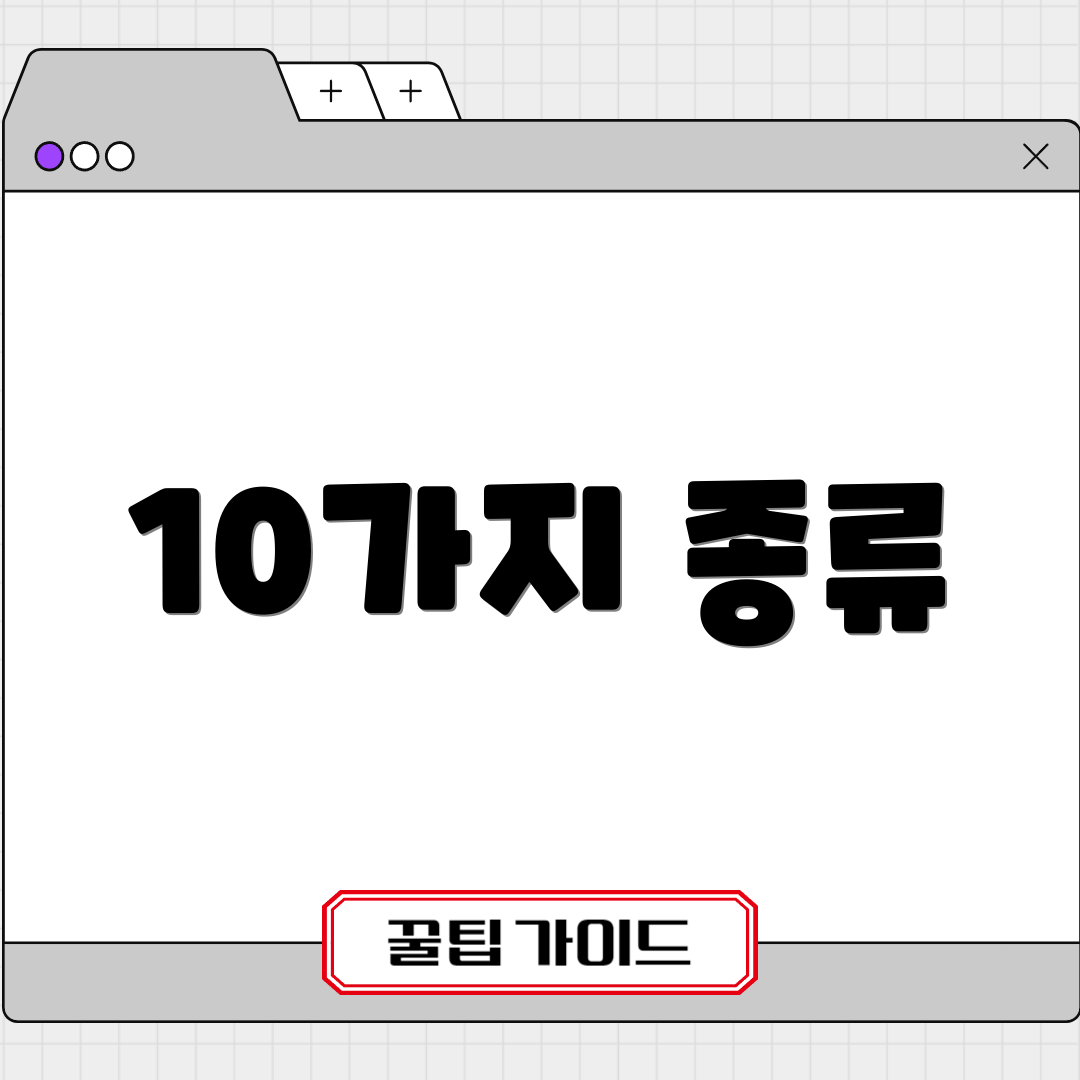 10가지 종류