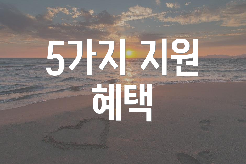 5가지 지원 혜택