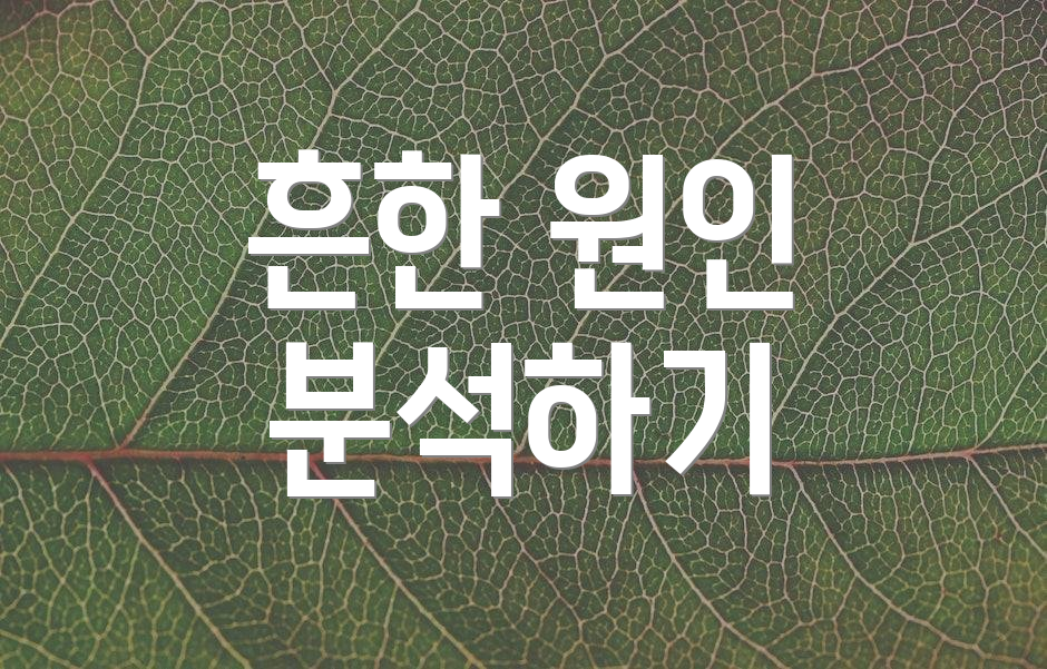 흔한 원인 분석하기