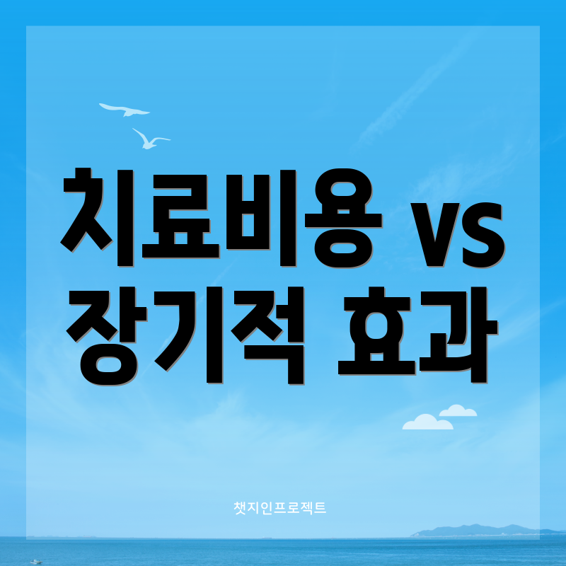 치료비용 vs 장기적 효과